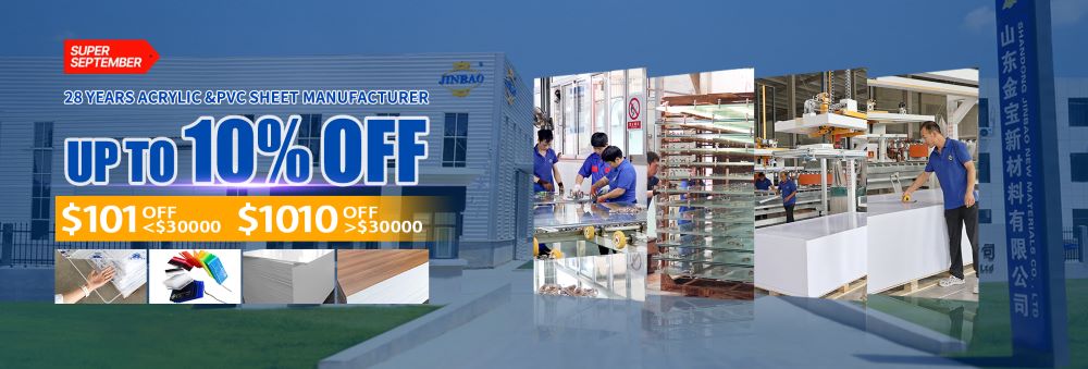 اكتشف الميزات والفوائد الرئيسية لألواح الرغوة البلاستيكية | عروض Jinbao PVC الكبرى لشهر سبتمبر - خصم يصل إلى 10%