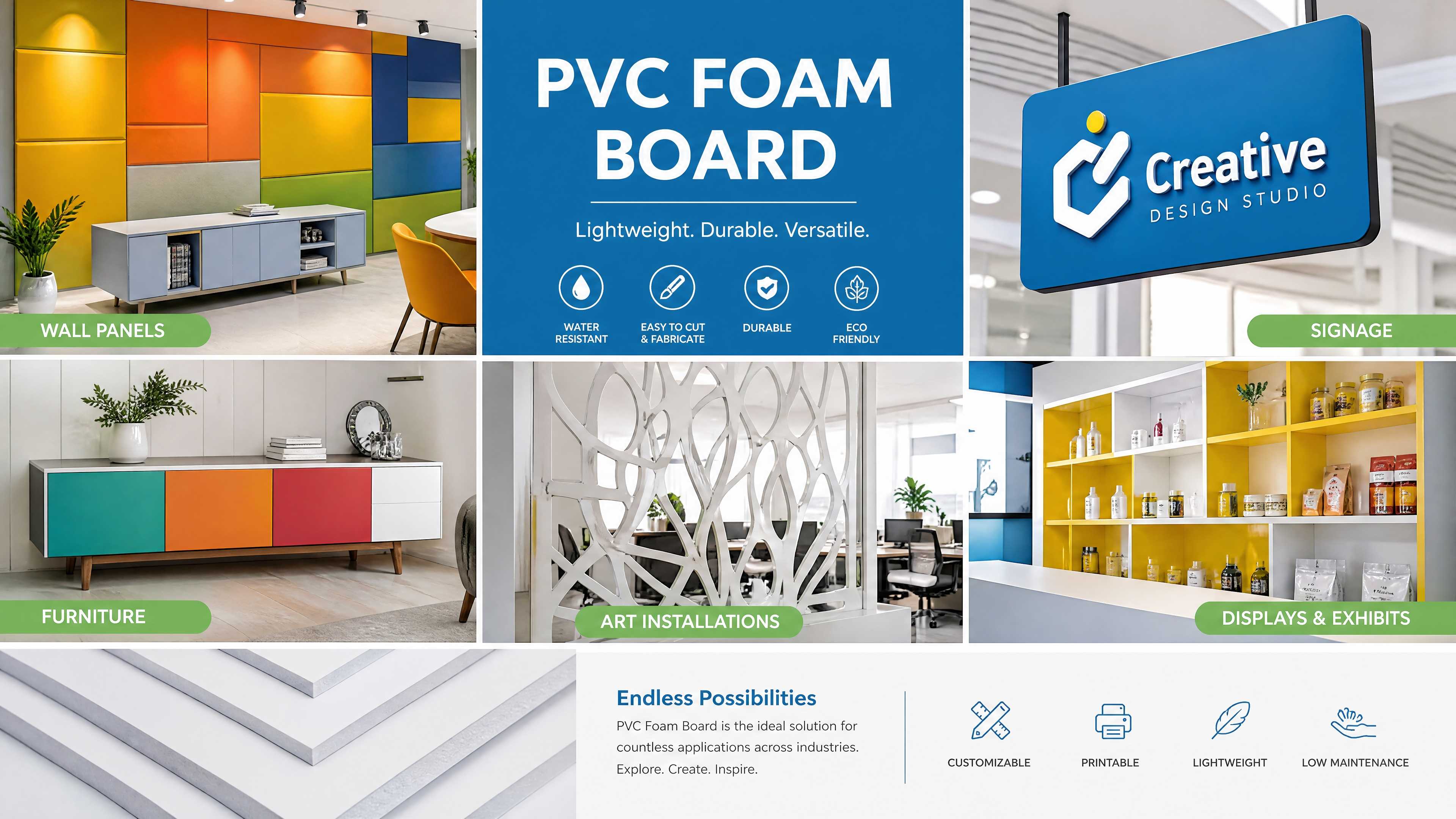الاستخدامات المبتكرة لألواح الرغوة PVC في التصميم الحديث